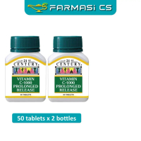 21st Century Vitamin C-1000 Prolonged Release 50 Tablets x 2 Bottles EXP:11/2025 [ Vitamin C Ascorbi
