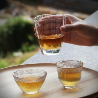 日式玻璃公道杯茶海倒茶器實木側把公杯子功夫茶具茶道配件