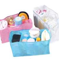 DHL 500pcs Portable Outdoor Travel Nappy Bags Baby Diaper Nappy Water Bottle Storage Inner Liner Changing Divider Organizer Bag