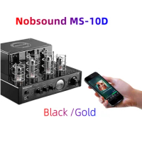 New Nobsound MS-10D MKII HiFi 2.0 tube amplifier Vacuum Tube Amplifier Support Bluetooth USB optical Coaxial Bass input 25W*2