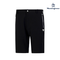 【Munsingwear】企鵝牌 男款黑色時尚對比色剪接高機能彈性防曬短褲 MGTL8504