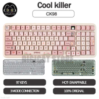 Coolkiller CK98 Polar Bear Mechanical Gamer Keyboard 97 Keys Bluetooth Wireless Hot-Swap Gasket RGB Light Gaming Keyboard Gifts