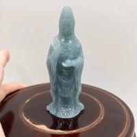 Giok jadeite burma tipe A paicien ukiran Guanyin