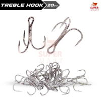 Supermart Surabaya Treble Hook isi 20pcs Kail Tiga Mata Pancing Super Tajam Baja Carbon Size #6 #8 #