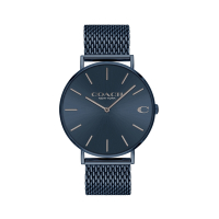 COACH 經典大錶面藍色米蘭帶腕錶41mm(14602146)