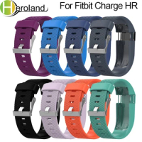 Metal Buckle Wrist BandsFor Fitbit Charge HR Replacement Strap Silicone smart Watch band for Fitbit Charge HR Activity Tracker