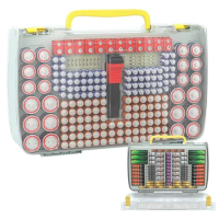 Large Capacity 269 Battery Organizer Storage Case With Tester, Double-Side Battery Holder Container9V Lithium 3V CR1632