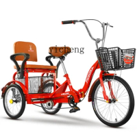 Tqh Elderly Tricycle Rickshaw Elderly Pedal Scooter Double Car