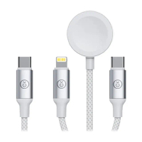 【biaze】畢亞茲 Type-c轉type-c+lightning+iwatch三合一PD快充傳輸線(充電線)