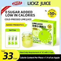 LICKZ JUICE Lime Calamansi Juice Beverage Concentrate - BUNDLE 30 Sachets + 3 Sachets [0 Fat, 0 Suga
