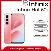 Hp Infinix Hot 60i Ram 6GB Internal 128GB Garansi Resmi Neon Red