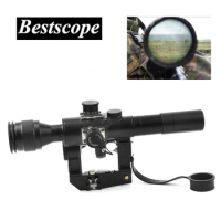 Tactical Hunting SVD Dragunov Optics 4x26 Red Illuminated Rifle Scope Airsoft Red Dot Sight Sniper Gear