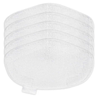 5 Washable Steam Mop Pads Replacement for Polti for Vaporetto PAEU0332 Vacuum Cleaner, White
