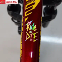 MTB Bike Frame Sticker Ride or Die Top Tube Sticker Bicycle Decals Decorative Frame Stickers Bike Stickers Bike Decal 1pc