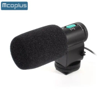 Mcoplus 3.5mm Camera Microphone Vlog Interview Recording MIC for Canon Nikon Fujifilm Sony 5DII 5DIII 600D 650D 700D D3100 D3200