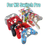 1pcs Water Transfer Silicone Anti-slip Transfer Print Silicone Skin Cover for Nintendo NS Switch Pro Controller Protective Case