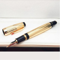 Luxury Bohemia Black M Rollerball Fountain Pen Blance Inlay Stone เพิ่มเครื่องประดับใน Platinum Clip