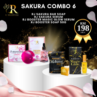 Sakura Combo 6 - 3x Brightening Bar Soap 100g, Sakura Serum, Magic Glow Serum, Booster Soap 50g – RJ