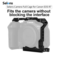 Selens Camera Rabbit Cage For Canon EOS R7 Metal Camera Cage Stabilizer Rig With 1/4 &amp; 3/8 Screw Holes Camera Cover Cage