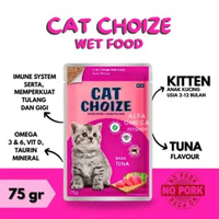 Cat Choize Tuna Kitten Pouch 75 gr, Cat Choize Tuna Kitten makanan basah kucing 75 gr