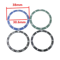 Black/Green/Blue/GMT Optional 38mm Full Luminous Watch Ceramic Bezel Insert For SKX007/009/011 Submariner Style Replacement Part