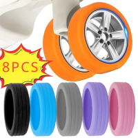 1/4/8PCS Luggage Wheels Protector Silicone Wheels Caster Shoes Travel Luggage Suitcase Reduce Noise Wheels Cover Accessories