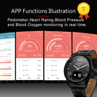 new arrival man luxury stainless steel smart watch phone watch with app functions heart rate blood pressure monitor in real time