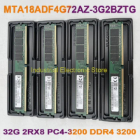 1 Pcs For MT RAM 32G 2RX8 PC4-3200 DDR4 3200 UDIMM ECC VLP Server Memory MTA18ADF4G72AZ-3G2BZTG 32GB