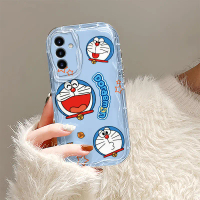 Sarung Telefon Bimbit, Corak Ilustrasi Abstrak Comel Kucing Biru Doraemon, TPU Silikon Lembut, Kalis