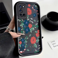 Shockproof Silicone Case For OPPO Reno 6Z 6 Pro Plus Reno 6 Lite Leaves Flower Pattern Cover For Reno6 6Pro Protetcive Fundas