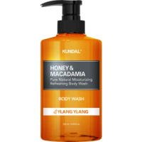 【KUNDAL 昆黛爾】蜂蜜澳洲堅果保濕沐浴乳500ml-依蘭依蘭(保濕 沐浴 依蘭依蘭)