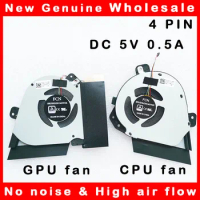 New original cpu gpu cooling fan cooler radiator for ASUS ROG Zephyrus G15 GA502IU GA502 DC 5V 0.5A