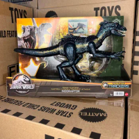 Jurassic World Track N Attack Indoraptor Dinosaur Figure with Tracking Gear Roaring Sound Effects Red Eyes Glow Kids' Gift HKY11