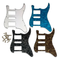 Pleroo Guitar Parts Pickguard Fender Strat Guitar USA/Mexican ST HSH PAF Guitar With Humbucker Guitar Plate No Switch Hole