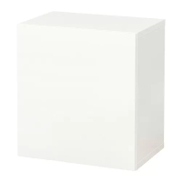 BESTÅ 上牆式收納櫃組合, 白色/lappviken 白色, 60x42x64 公分