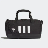 【adidas 愛迪達】健身包 運動 旅行 側背包 手提包 3S DUFFLE XS 黑 GN1540