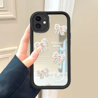 Cocok Untuk IPhone 11 Casing HP Silikon Sederhana Sweet Stereoscopic Bowknot Cermin Anti Gores 8359