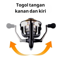 Gulungan Pancing Heavy Duty Extreme Distance, Reel Spinning Metal Anti Karat & Tahan Benturan, Reel