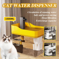 Portable Cat Water Fountain 1.5L Pet Water Dispenser Mini water fountain Rabbit Water bottle Cat Fou