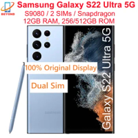 Samsung Galaxy S22 Ultra 5G Dual Sim S9080 6.8" RAM 12GB ROM 256/512GB Snapdragon NFC S Pen Original Unlocked Cell Phone