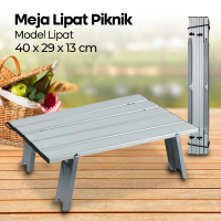 Meja Lipat Piknik Mini Foldable Portable Aluminium 40x29x13 CM Camping Outdoor