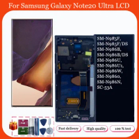 AMOLED Note 20 Ultra Screen For Samsung Galaxy Note20 Ultra 4G 5G N986B LCD Display Touch Screen With Frame