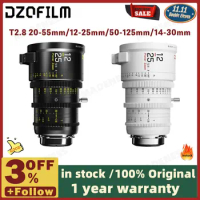 DZOFILM Pictor T2.8 Super35 Parfocal Zoom Cine Lens 14-30mm 22-55mm 50-125mm Kit with Hard Case for Arri PL and Canon EF Mount