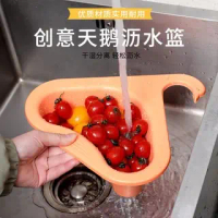 Triangle Sink Drain Basket Strainer Filter Fruits / Food Leftovers Hanging Drainer