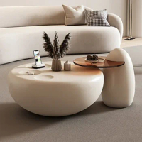 Minimalist Bedroom Coffee Tables Side White Luxury With Coffee Tables Round Design Tables Table Basses De Salon Home Furniture