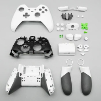 For Xbox One Elite Series 1 Controller White Full Replacement Shell Top Bottom Case Rail Panel LT RT LB RB Buttons Repair Parts