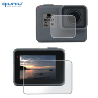 QIUNIU Ultrathin HD LCD Screen Protector + Lens Screen Protective Film for GoPro Hero 5/6/7 Black for Go Pro Hero 7 Silver/White