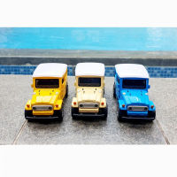 Miniatur Mobil Diecast Jip Toyota Land Cruiser Hardtop FJ40 Pull back Mainan Anak