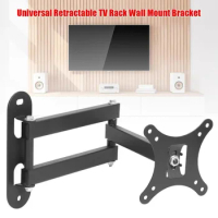 Universal TV Wall Mount Bracket TV Frame Holder Stand 17 to 32 inch LCD Monitor Adjustable TV Shelf Support for Home Office