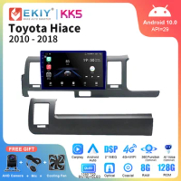 EKIY KK5 QLED DSP Android Car Radio For Toyota Hiace 2010 2011 2013 - 2018 Multimedia Video Player Auto Navigation GPS Head Unit